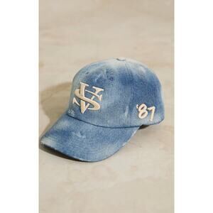 Vintage Souls VS Women’s Baseball Hat in Distressed Rinse Denim Wash
